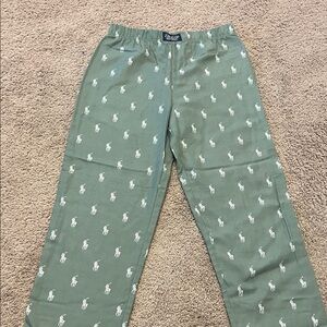 Polo by Ralph Lauren Kids Green Pajama Bottoms with White Logo